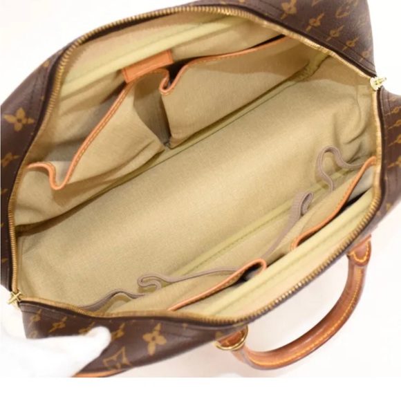 Beautiful Authentic LOUIS VUITTON Monogram Deauville Hand Bag Brown Canvas - Picture 5 of 9